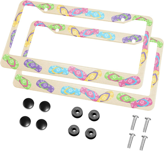 Tropical Beach License Plate Frame, 2-Piece(multi52)