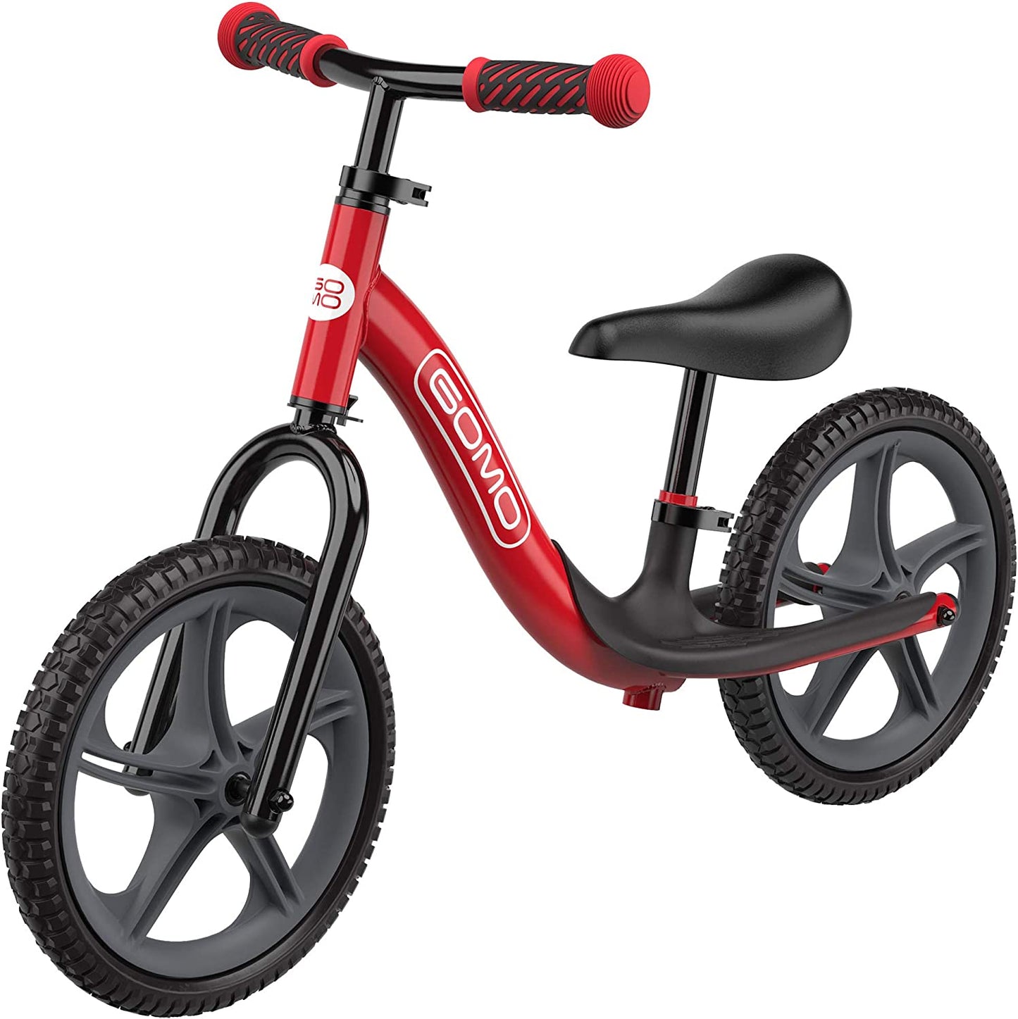 Balance bike, for children, with footrest, Colour: Red/Grey