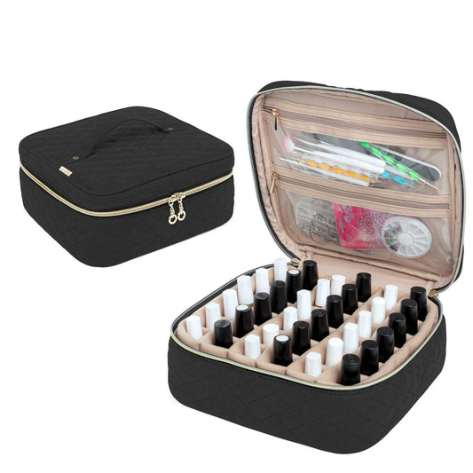 Nail polish bag holds 36 bottles (15ml/0.5fl.oz) Patented design