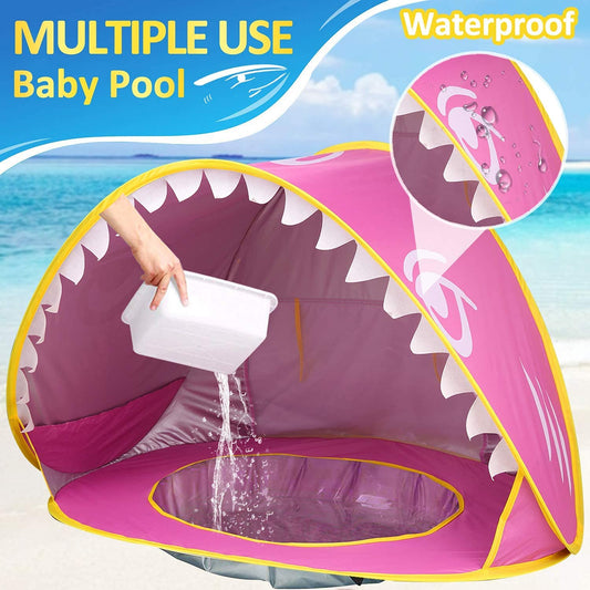 Baby Beach Tent, with Portable Sun Shelter, Pink