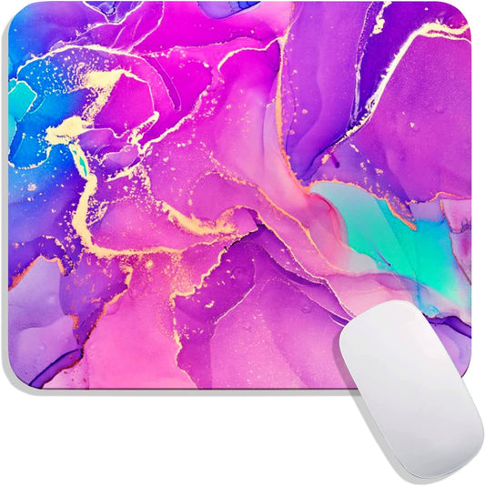 square mouse pad- Color: HK017-Pink Gold Marble