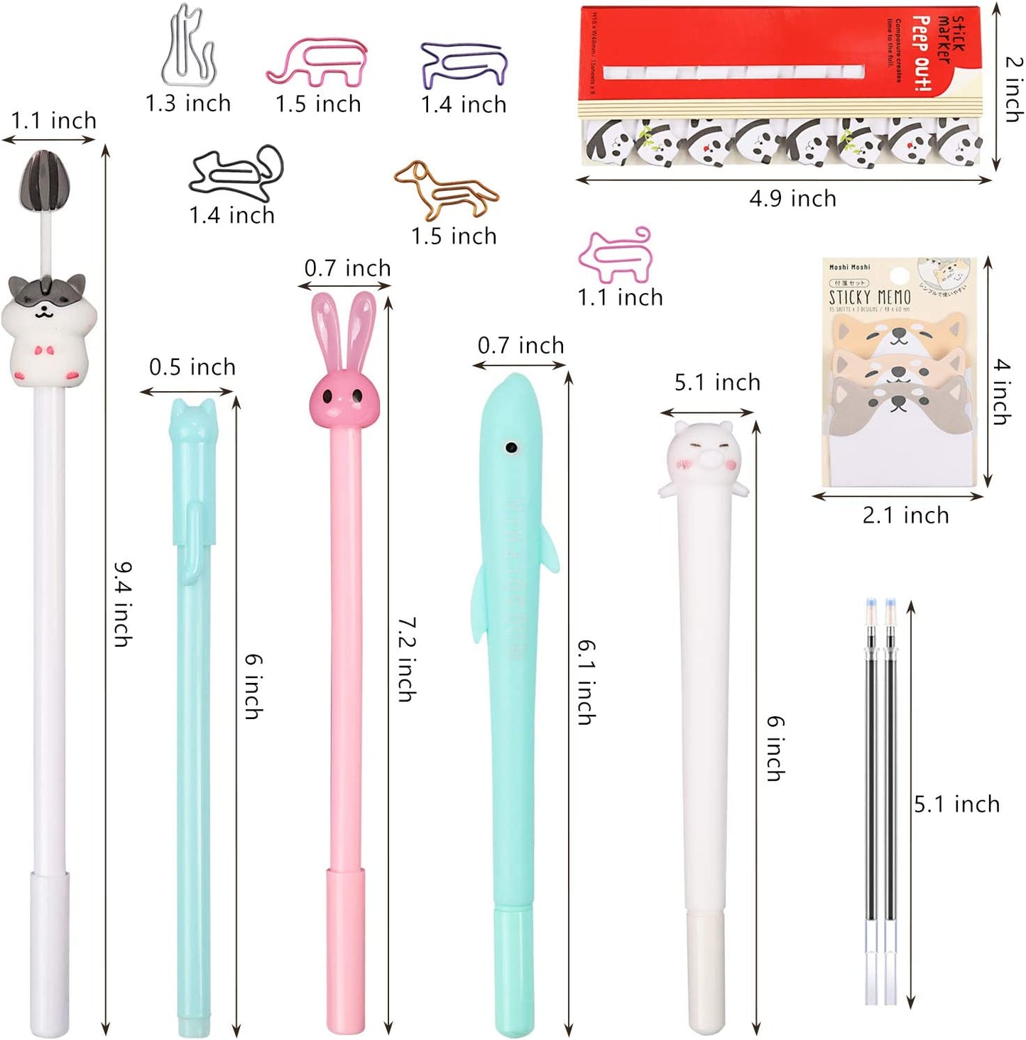 Stationery kit (notes, pens, clips, etc.) Size: M