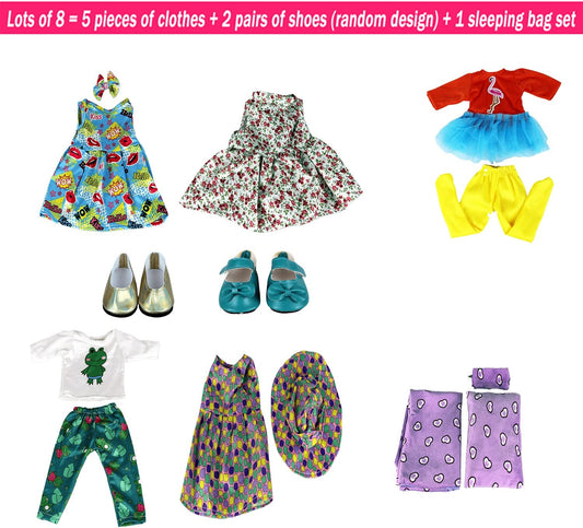 18 inch doll clothes set, Color: 8sets