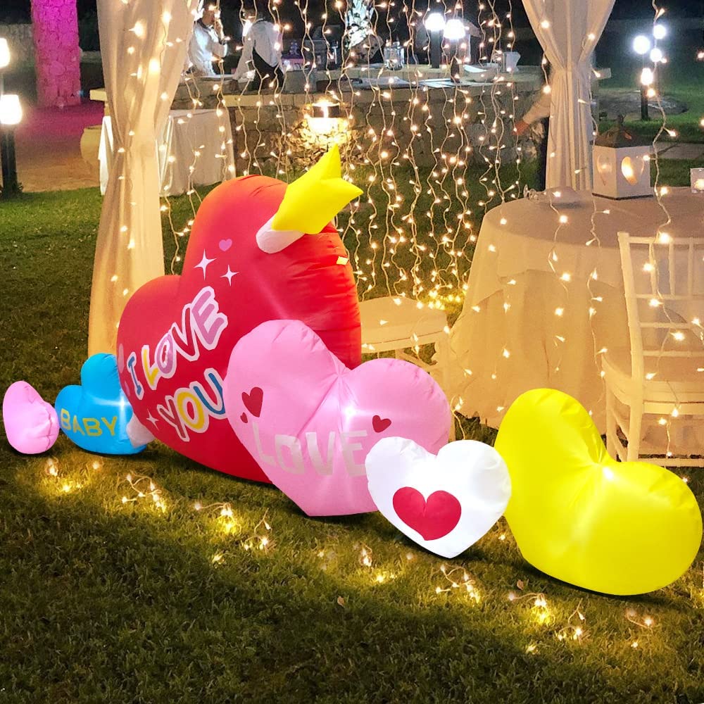 9ft Long Valentine's Day Inflatable Heart Decoration