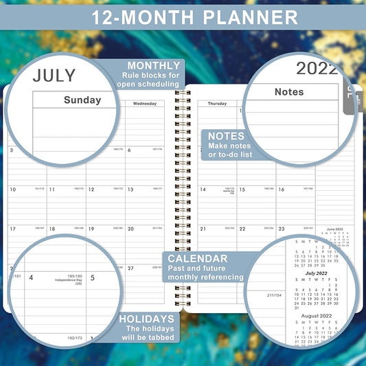 Academic Planner 2022-2023 8 x 10 inches, Blue