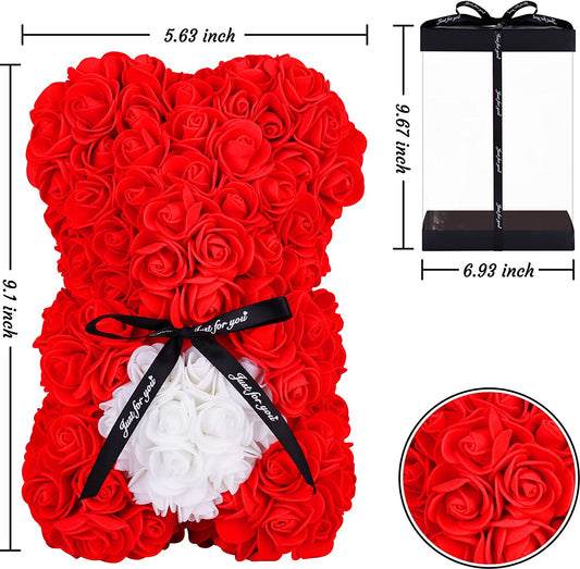 Artificial flowers Teddy bear rose, colour: Red