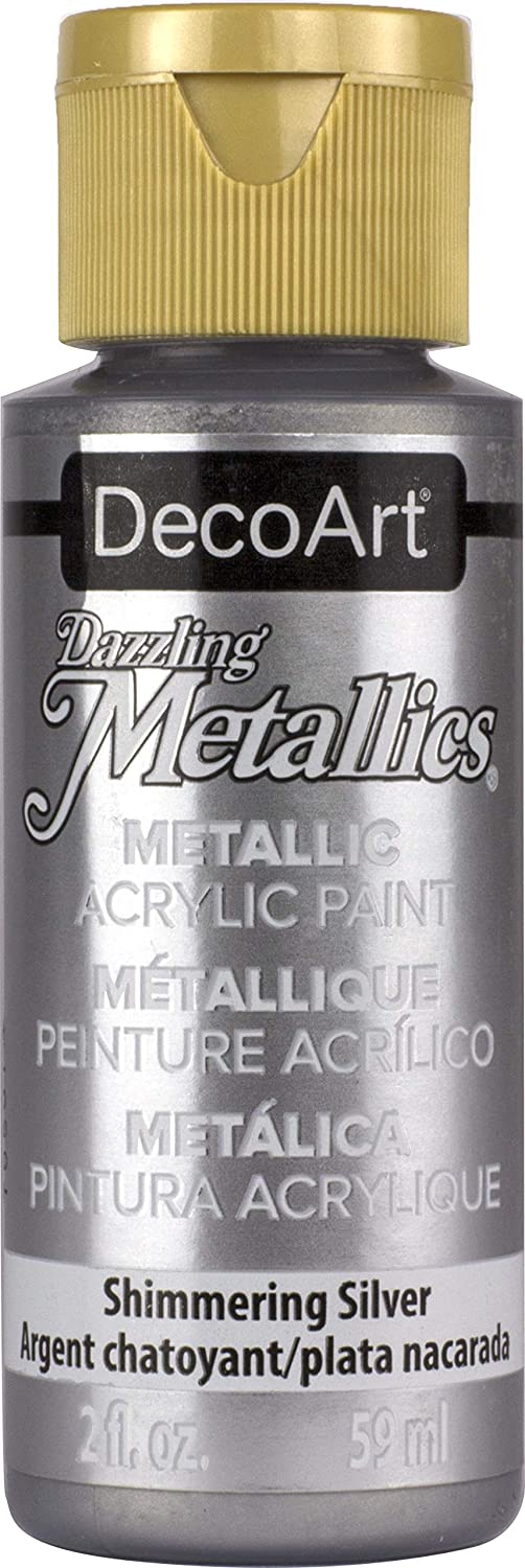 2 ounce glitter silver acrylic paint