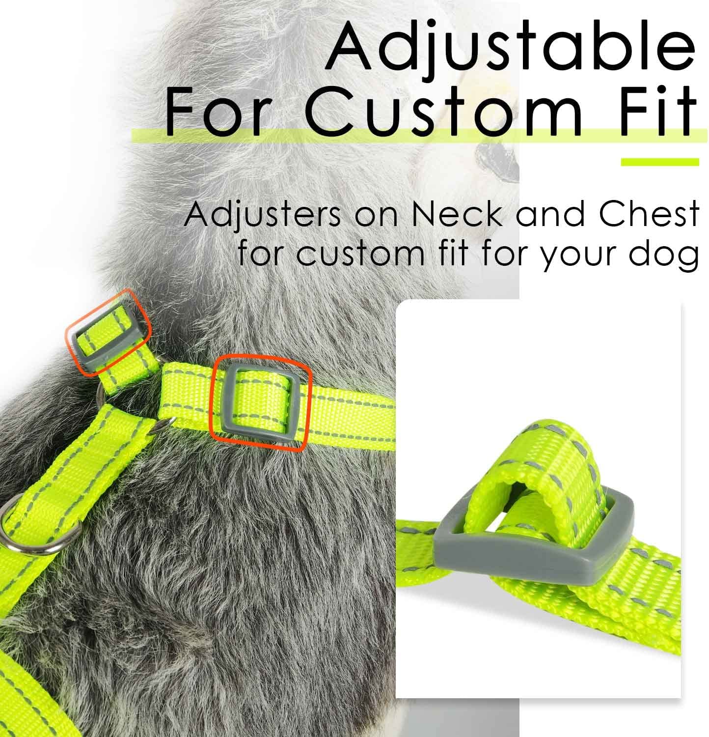 Ventilation Harness for Pets, Neon Yellow, X-Large