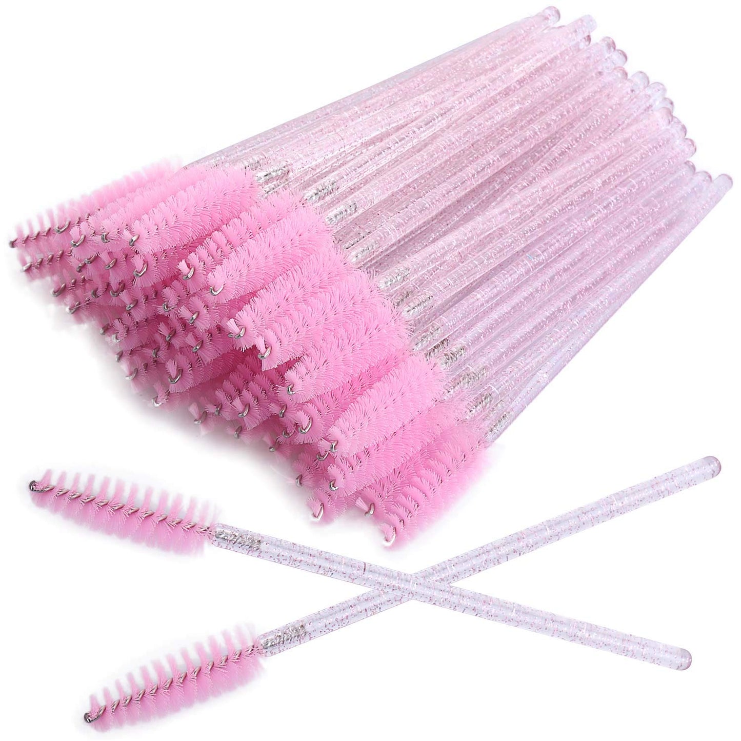 100 disposable eyelash brush, pink