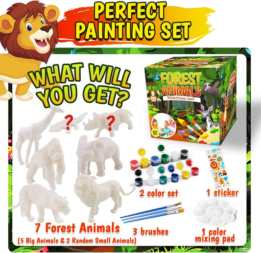 Paint Kit and Animals to Paint, 4.72 x 2.76 x 2.76 inches