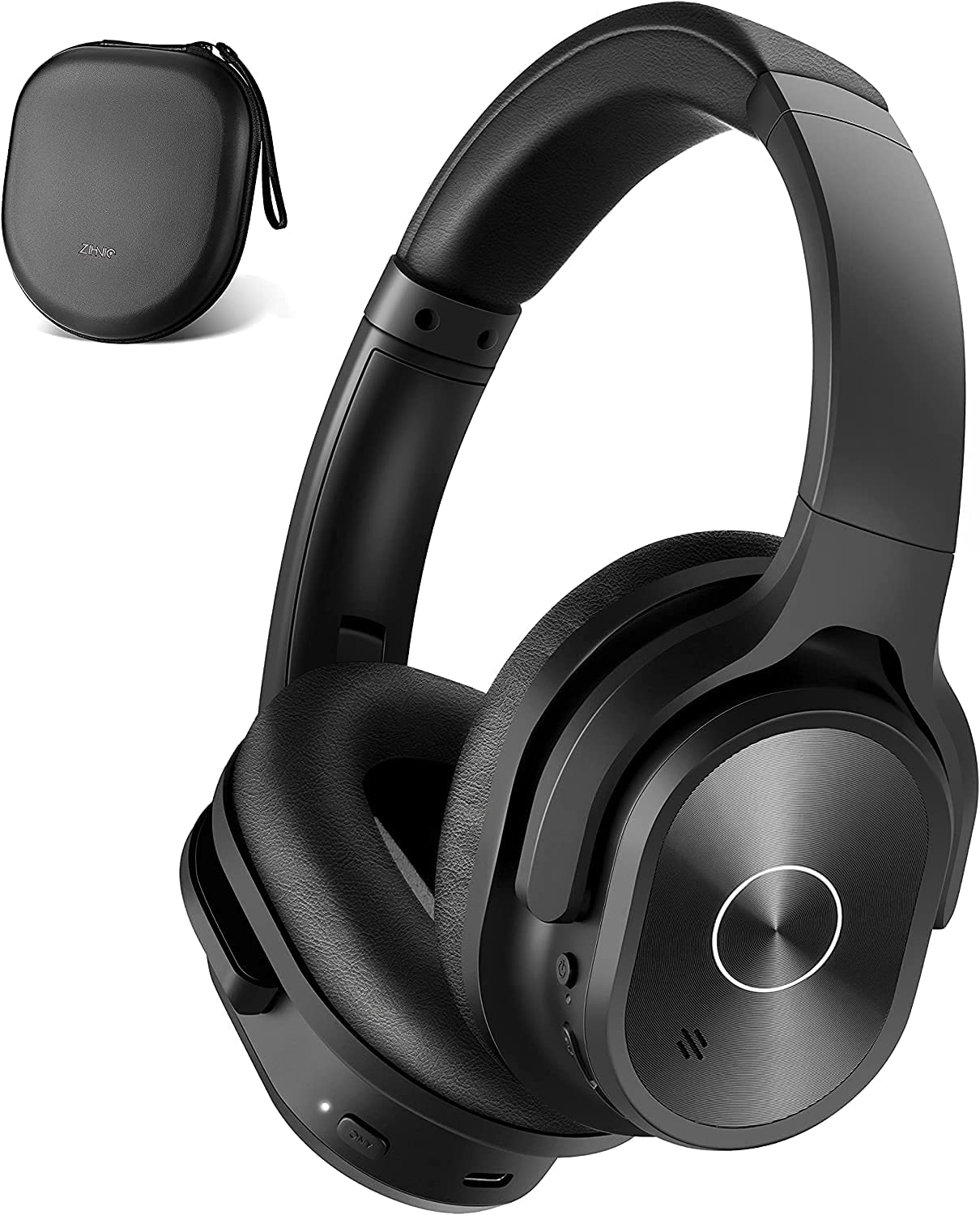 Active Noise Canceling Headphones, 40 Hours Playtime, Color:Black