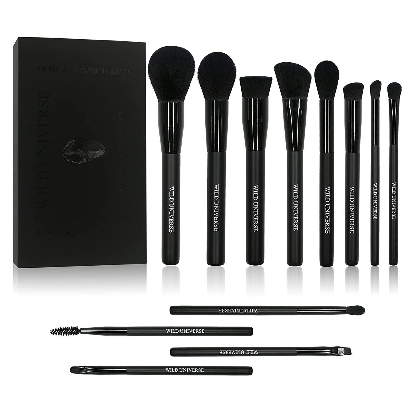 12 pieces of professional makeup brushes with case