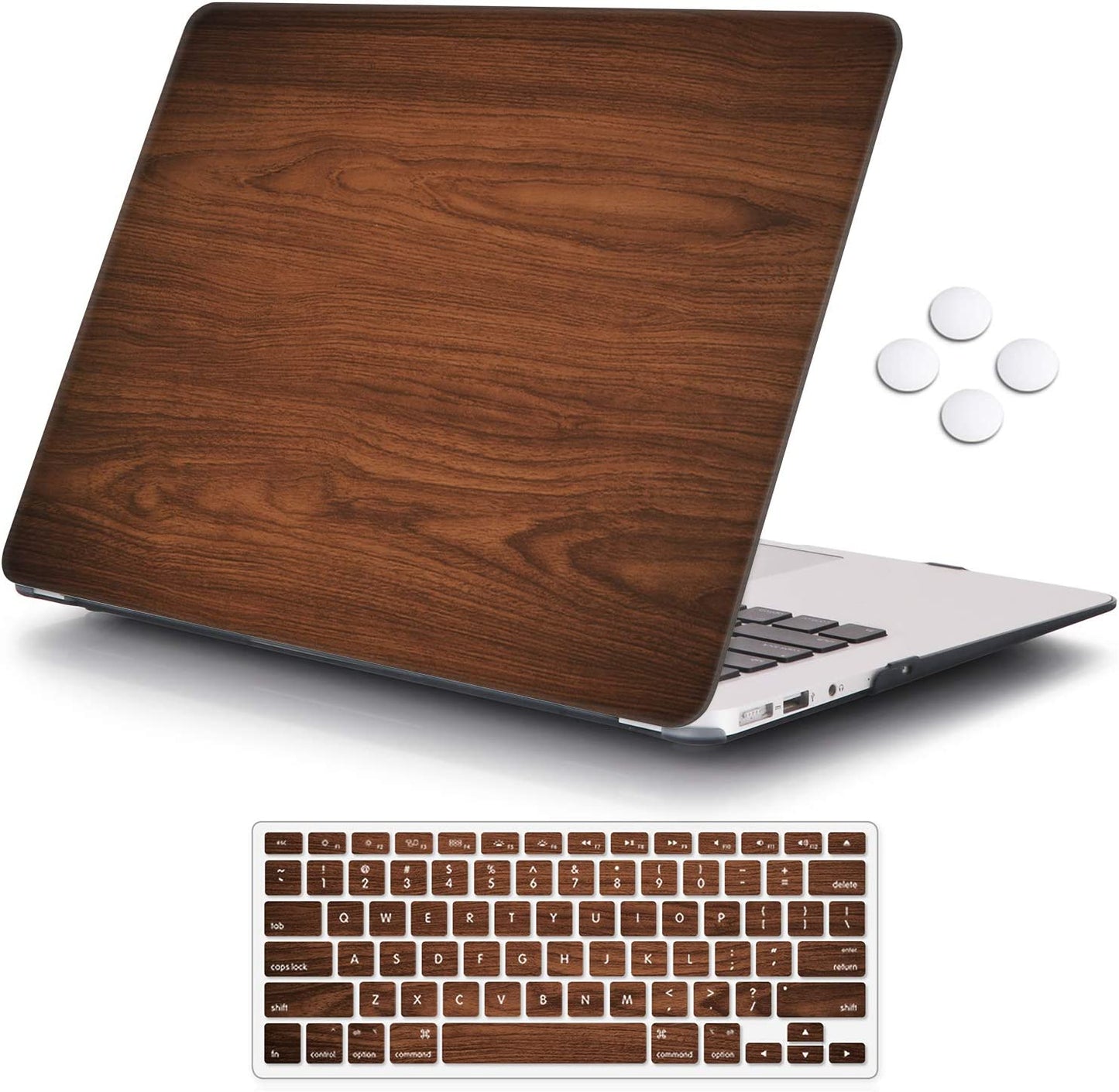 13-inch brown plastic protective case and keyboard cover