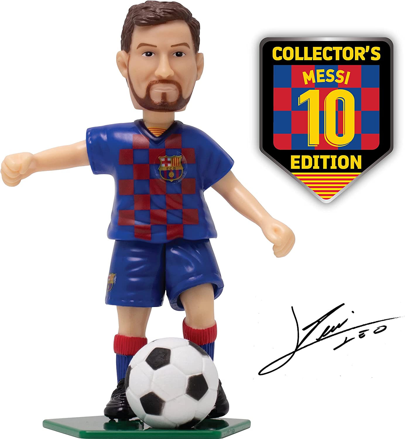 Official Lio Messi Collectible Figure, 4.5" H x 3.5" W x 1.5" D