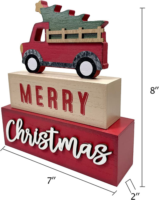 Rustic Wood Christmas Decorations, Truck