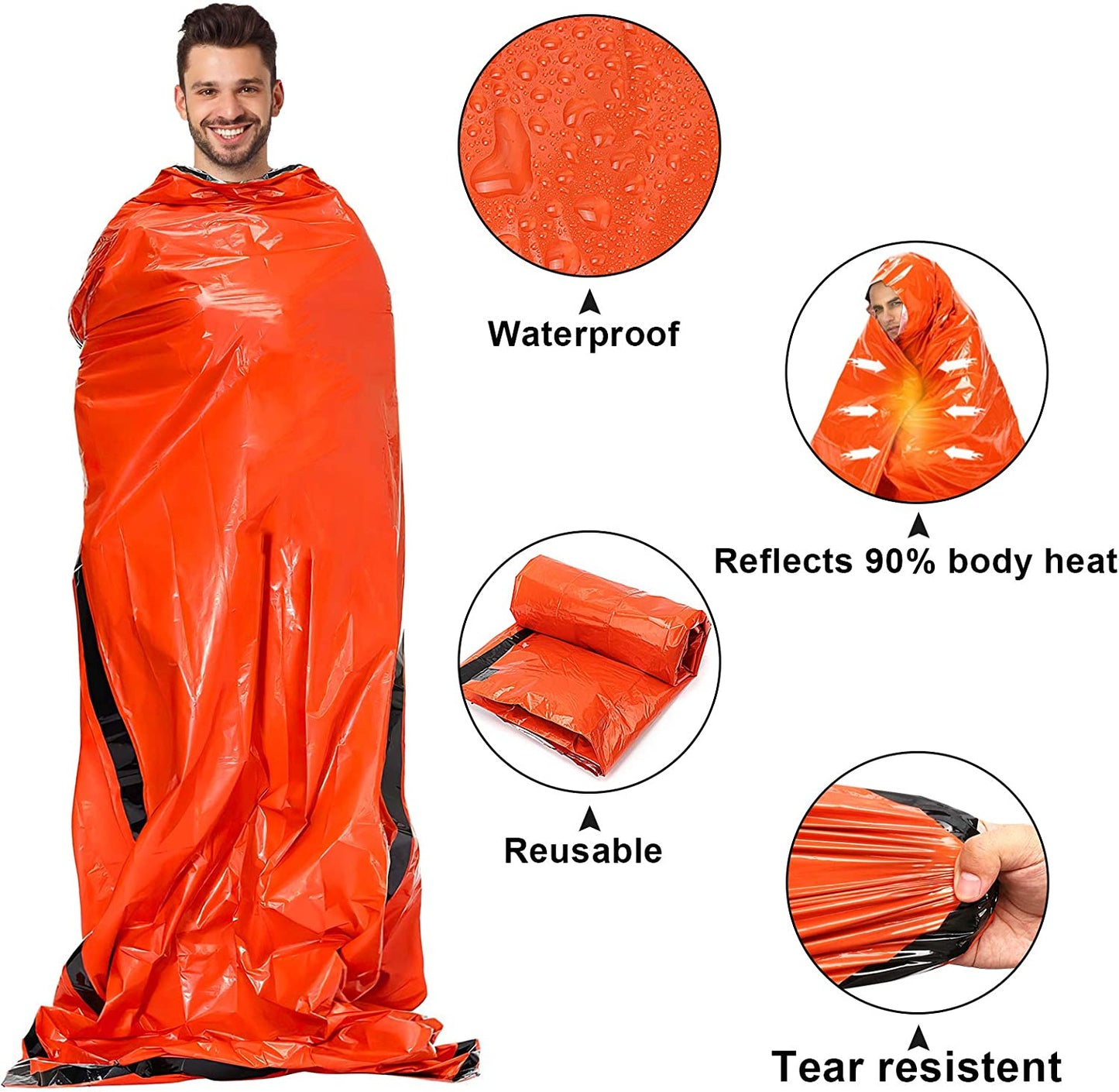 Emergency sleeping bags (Red)