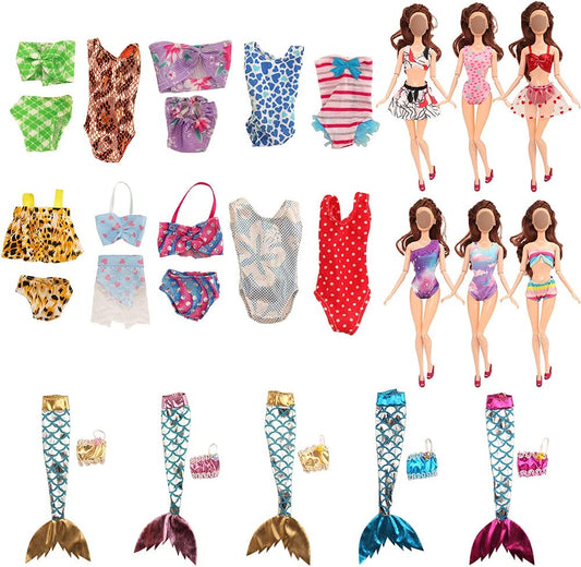 25 pieces of clothes and accessories for 11.5-inch dolls