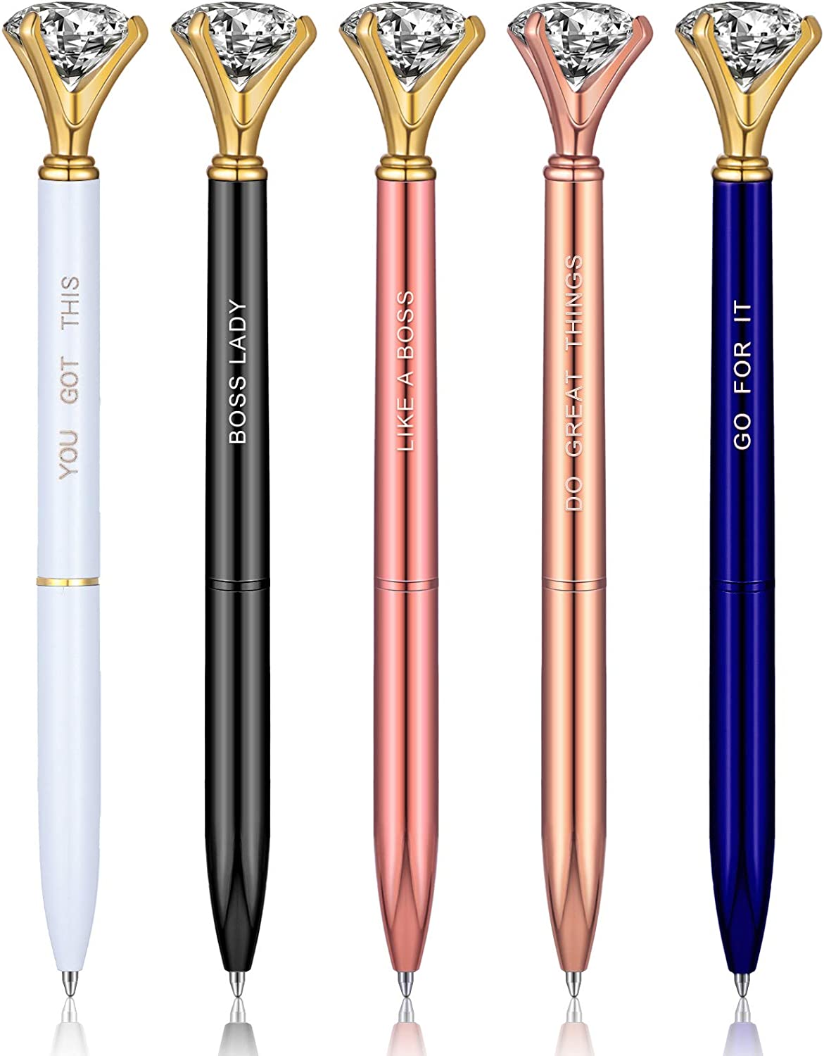 5 Pieces Diamond Quotes Pen Inspirational Ballpoint