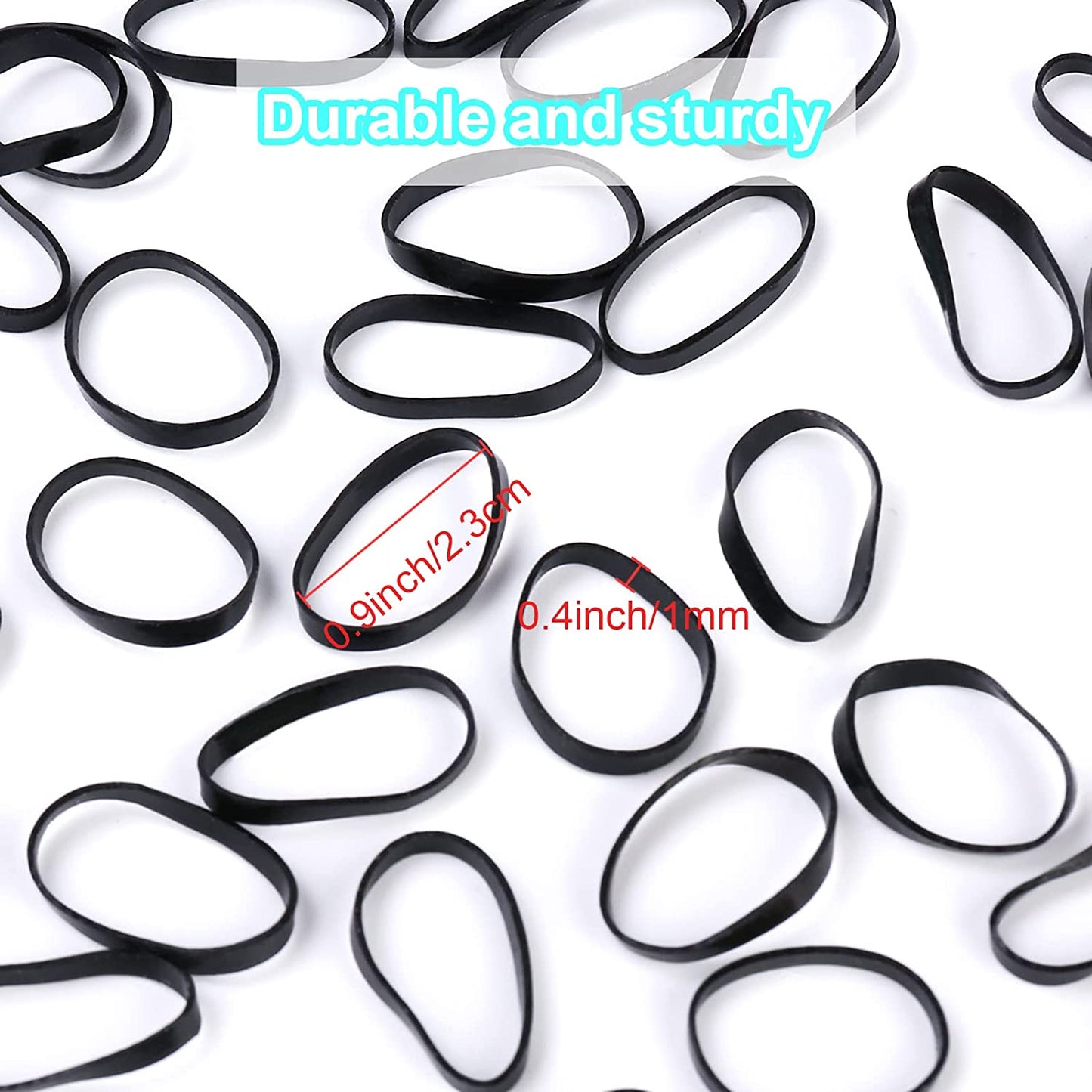 2000 pieces of mini small rubber bands for hair, Black