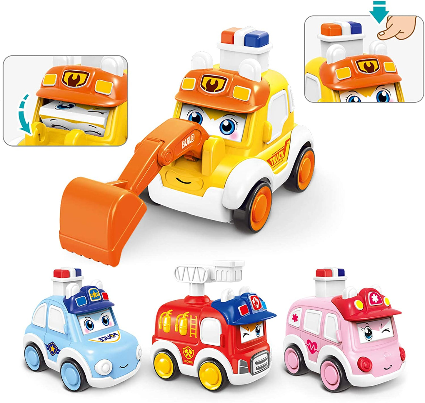 Toy for children under 3 years old, 4-piece truck