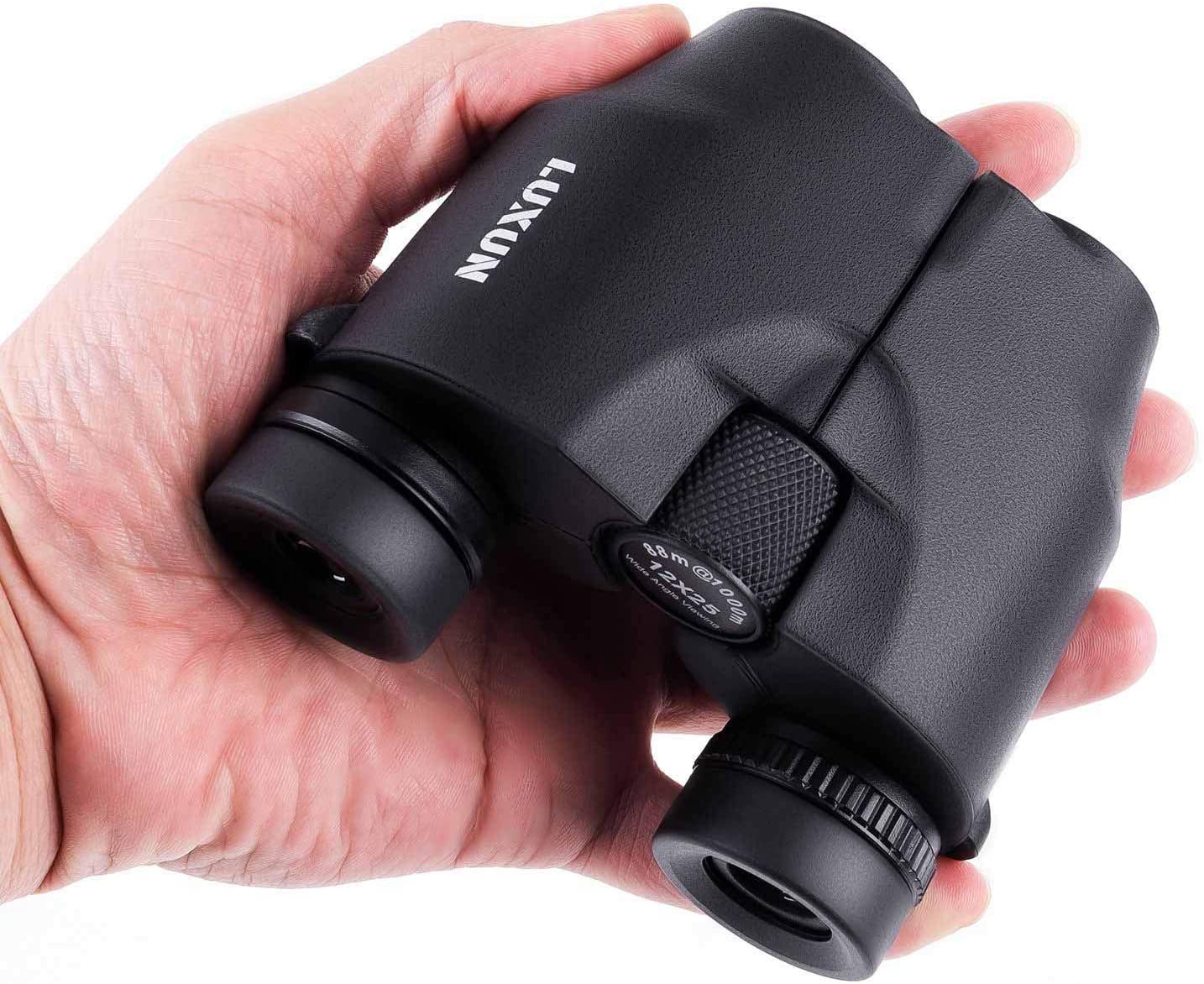 Compact Waterproof Binoculars 12x25 Color: Black