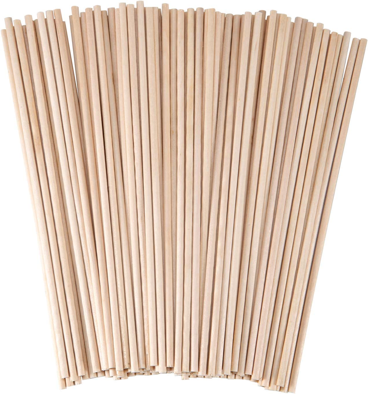 1/8 x 6 Inch Wood Rods, (100 Pieces)