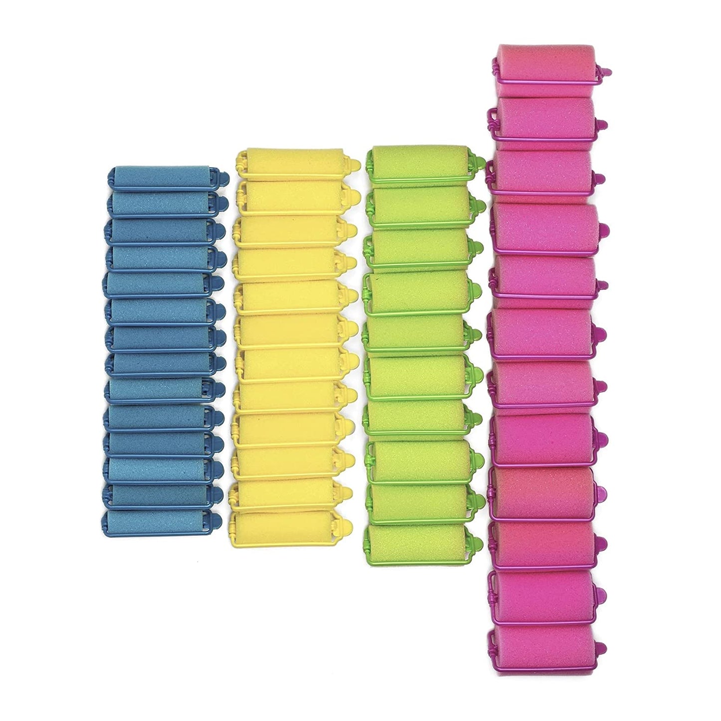 Self-Locking Foam Rollers, Neon Colors, 48-Count