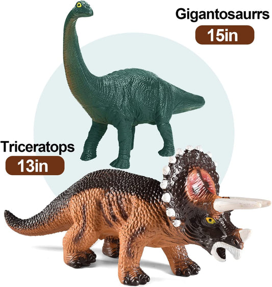 Set of 6 giant dinosaur toys, 6 PCS Dinosaurs-Soft