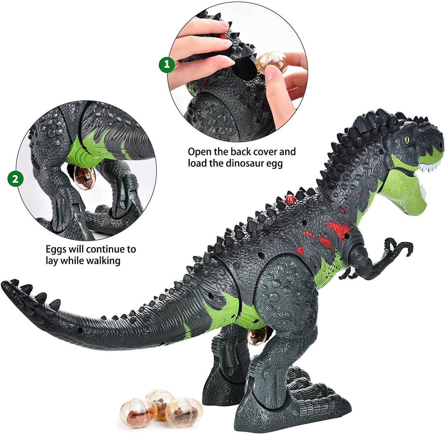 Remote Control Dinosaur for Kids, (17 x 6 x 10 inches)