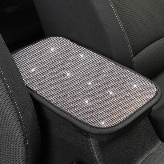 Auto Armrest Cover Protector - Color: White Diamond Armrest Pad