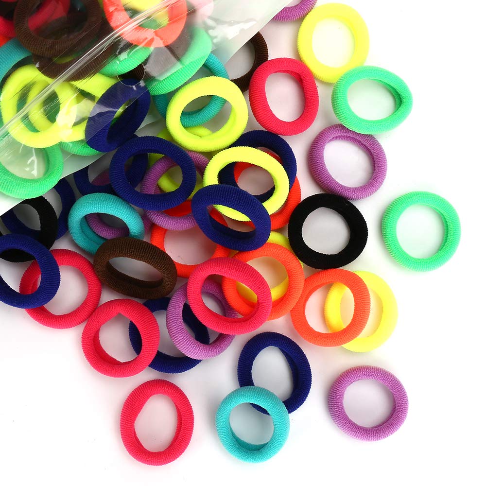 200 pieces of seamless hair ties 10 colors