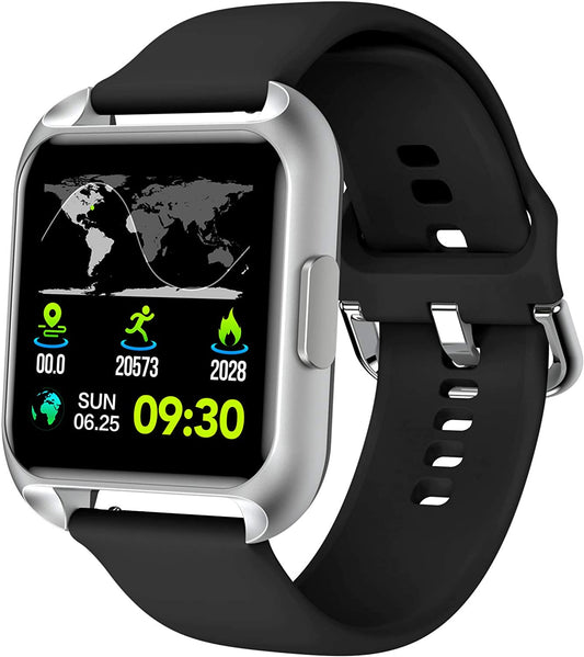 Smart watch compatible with phones (black)