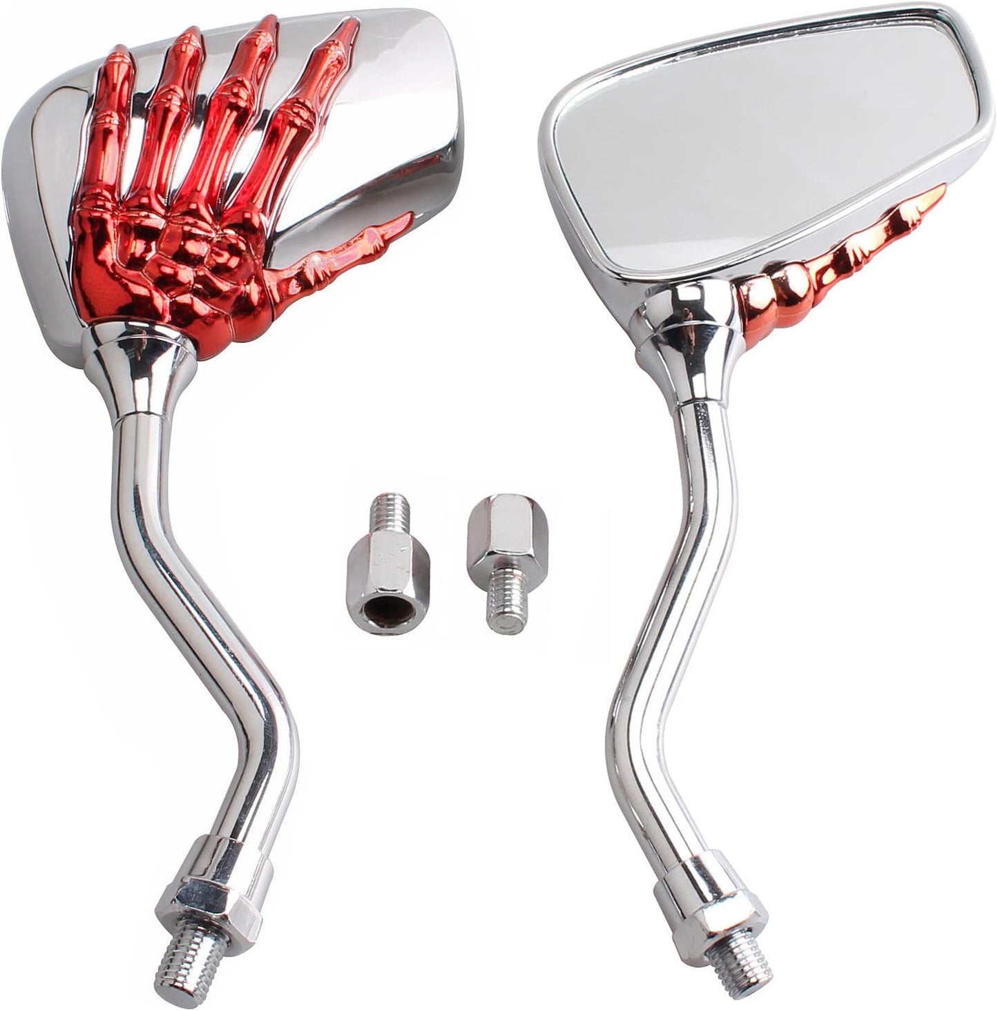 Universal 7/8" Bar End Mirrors, red