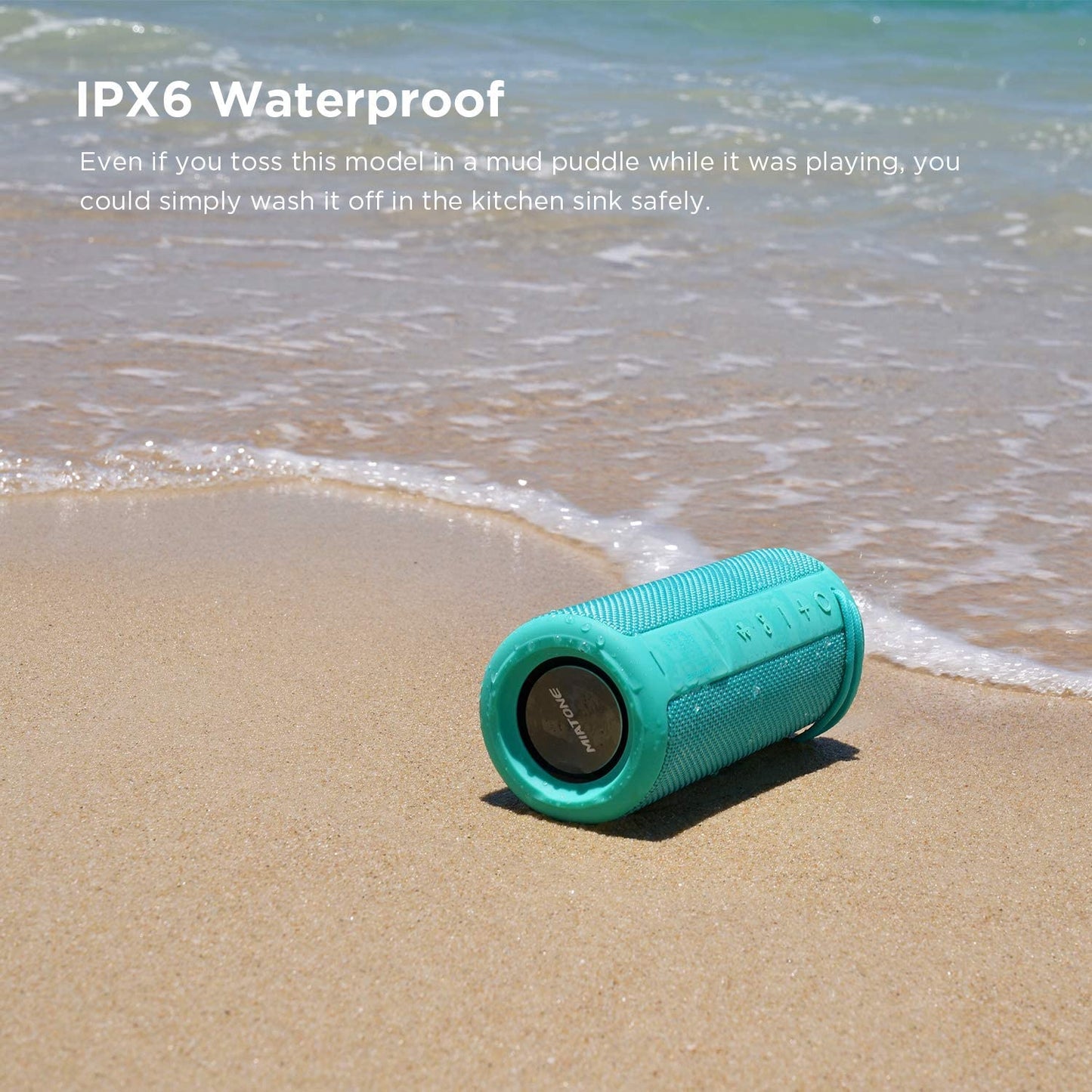 Waterproof wireless portable bluetooth speaker - green color