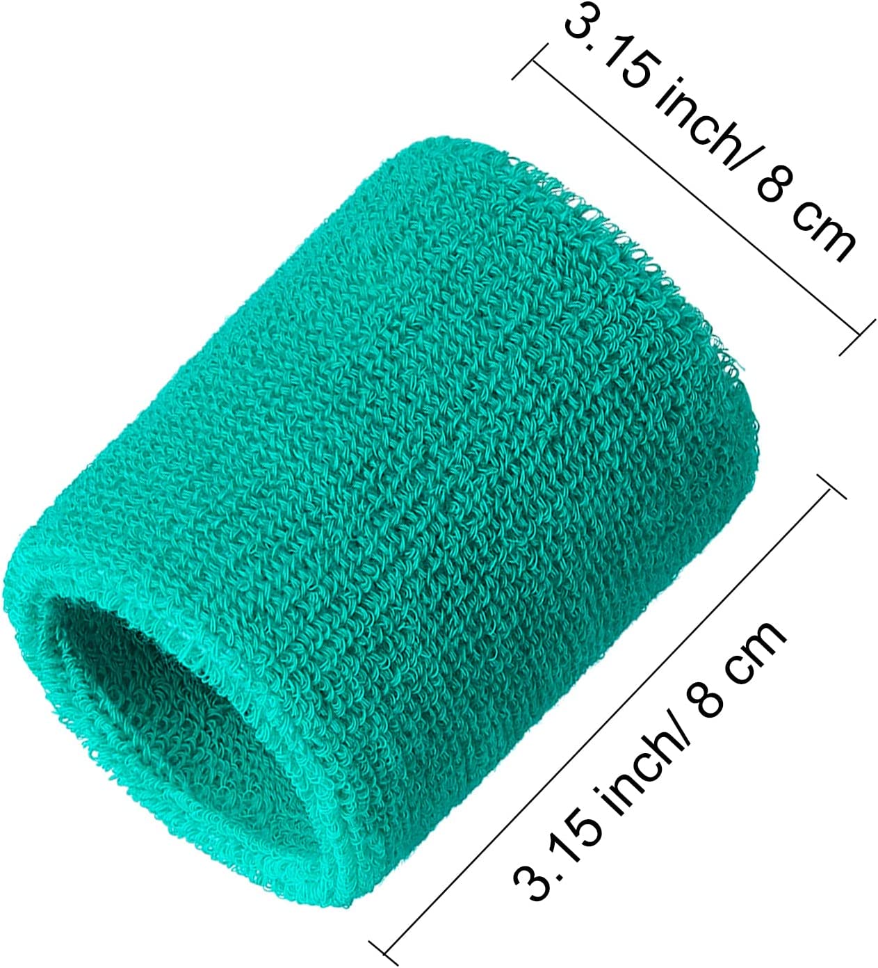 6-Pack Exercise Wrist Wraps, Colour: Lake Green