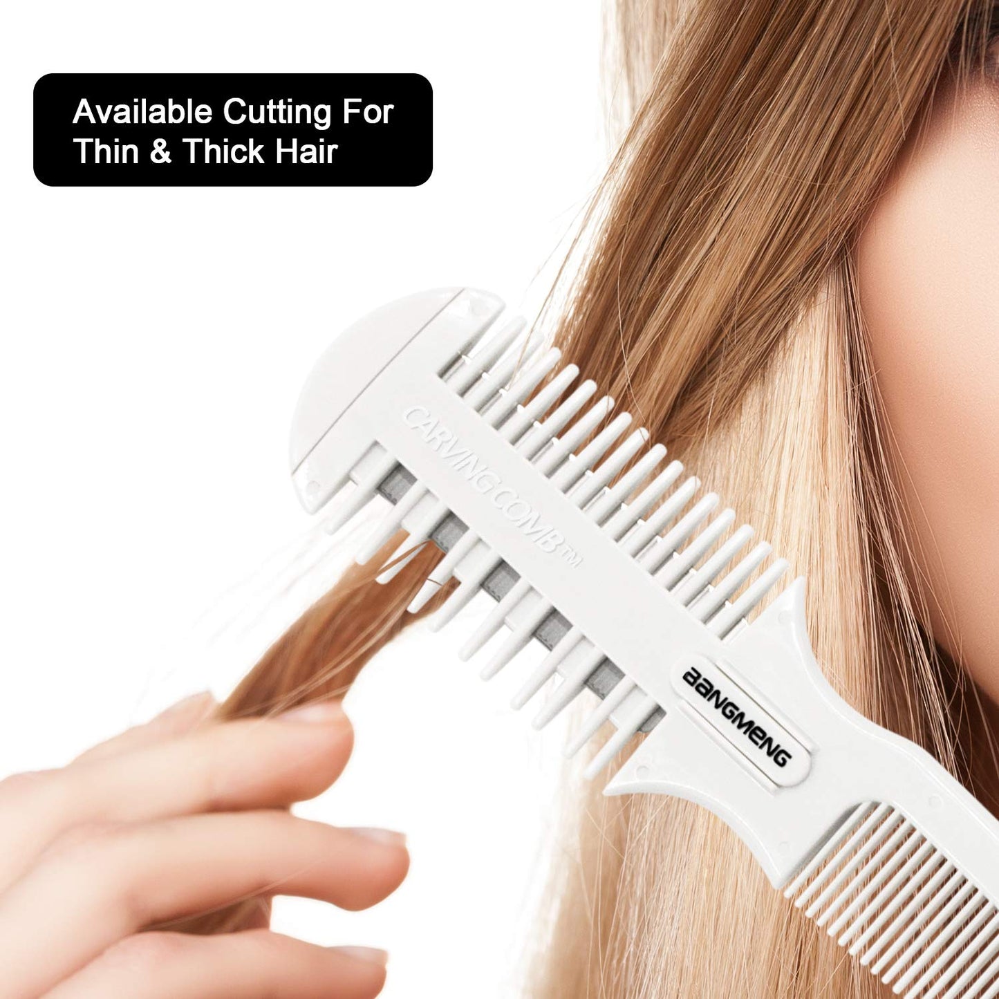 1 Piece Hair Trimmer Comb, White