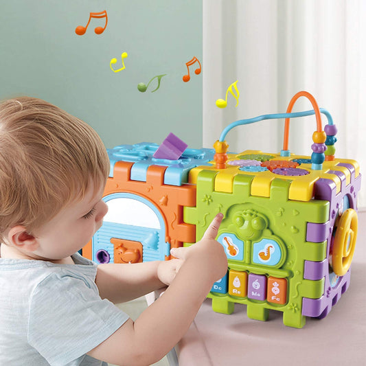 Baby Activity Cube, Educational Music, 6.7 x 6.7 x 9.8 inches