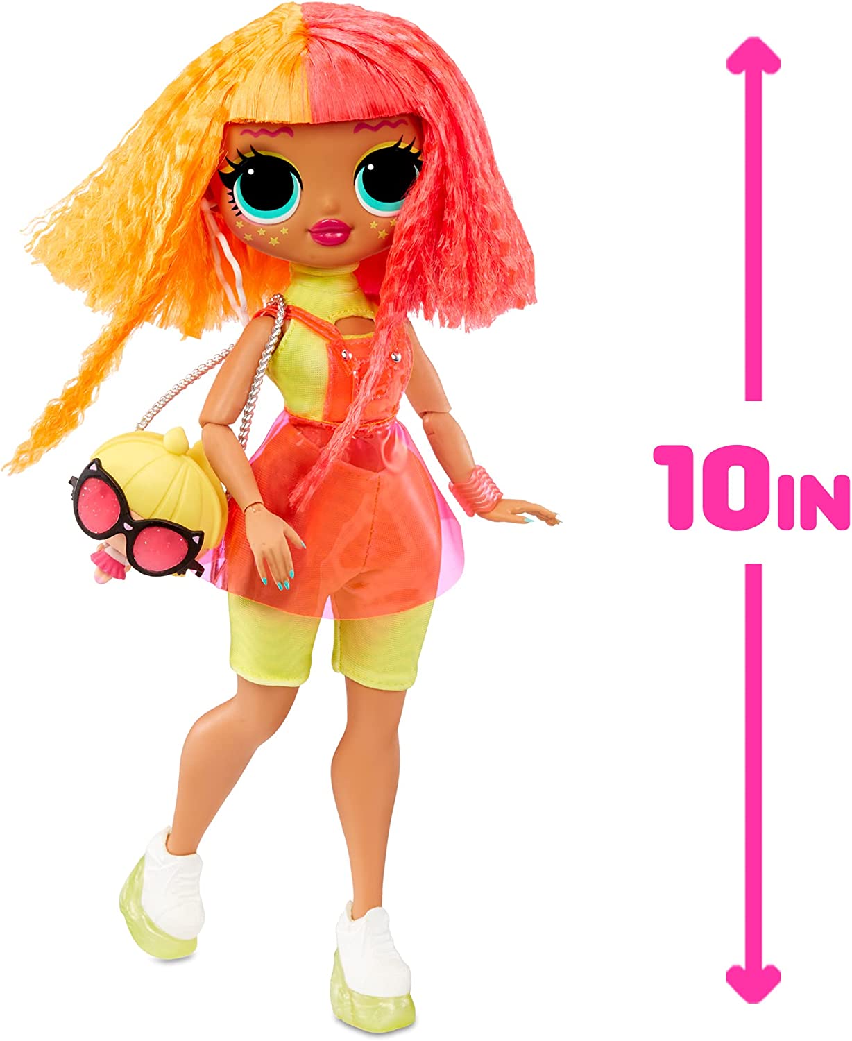 3 x 8 x 12 inches Neonlicious doll with accessories