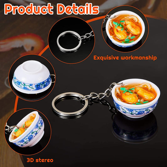 10 pieces mini food keychain, (warm style)