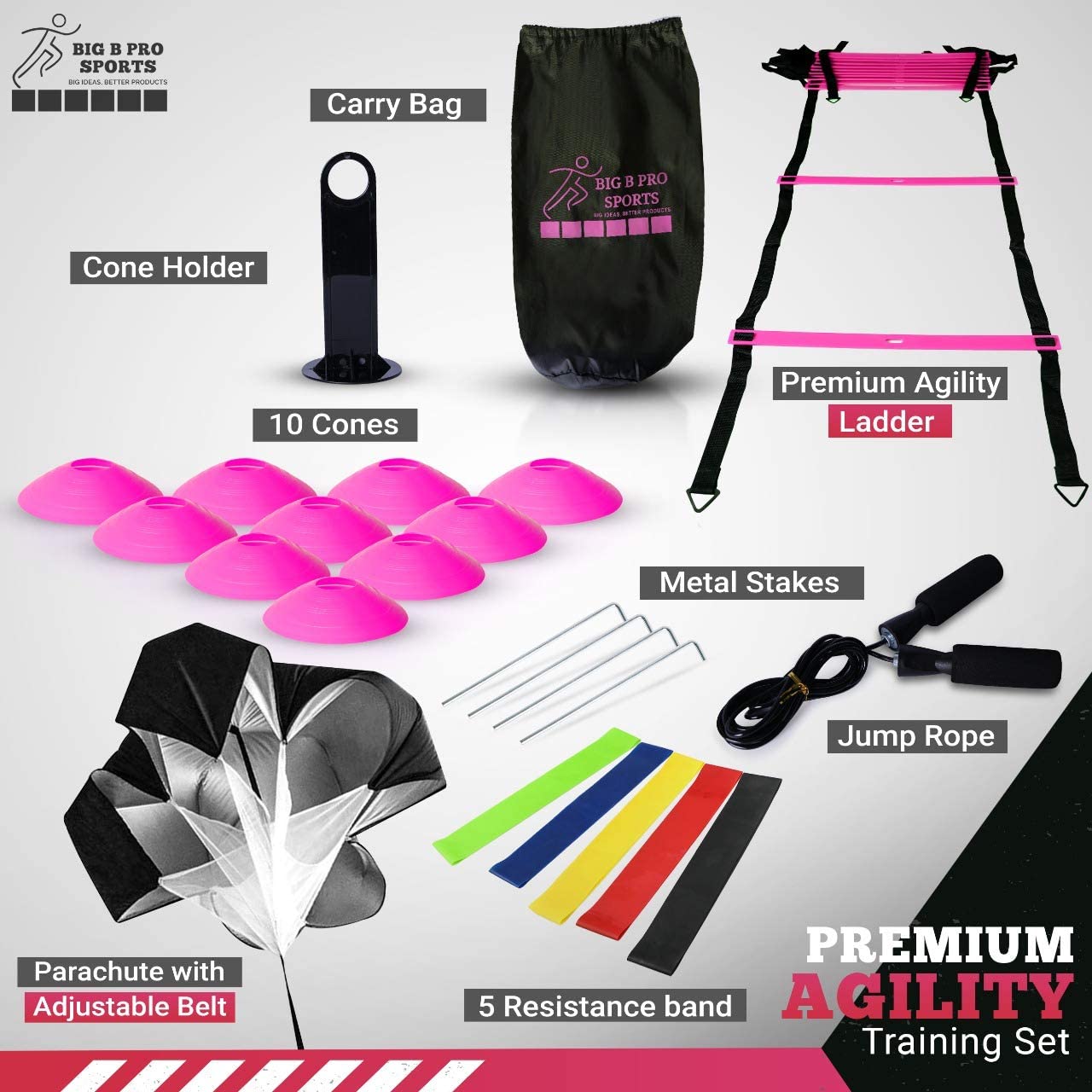 Speed and Agility Training Set (Pink)