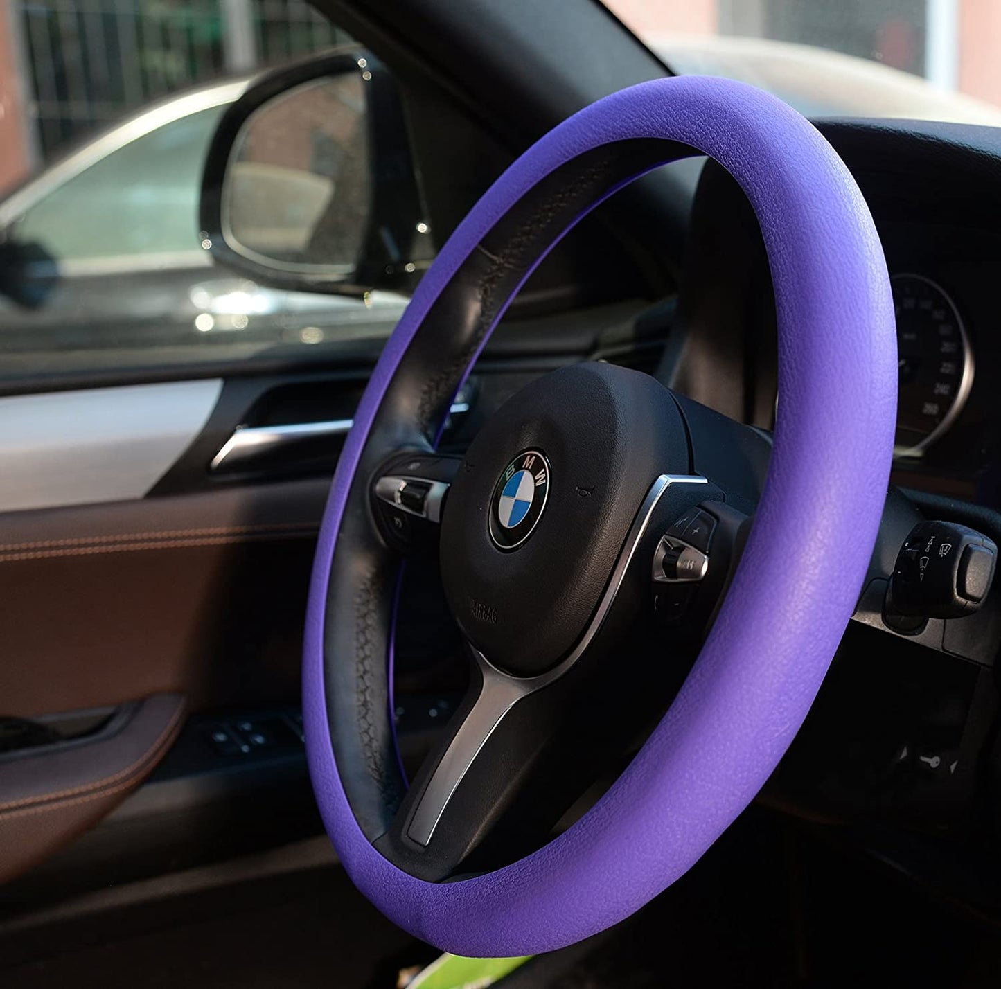 Exit Car Steering Wheel Silicone Cover (Dark Purple 2)