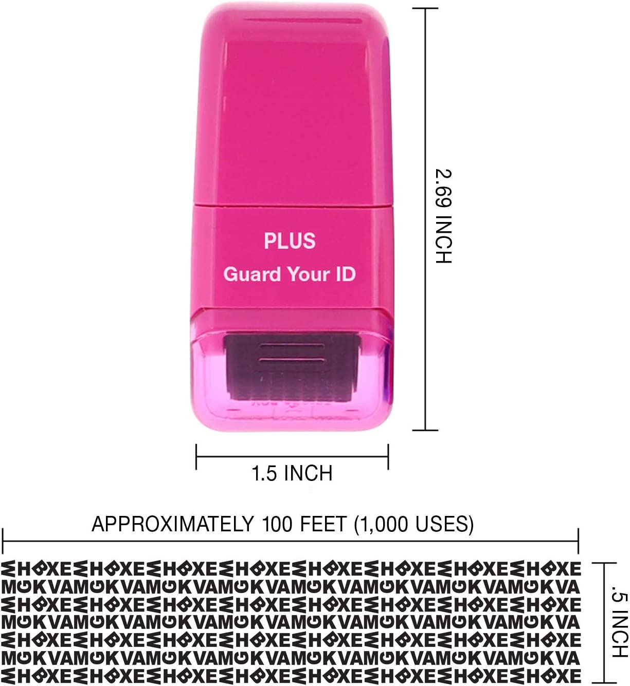 IS-520CM Identity Security Stamp Roller (Pink)