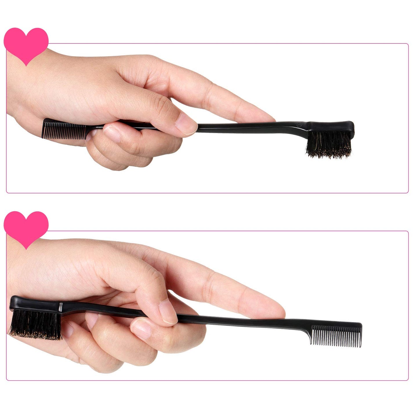 10 pieces hair edge brush, 5 colors