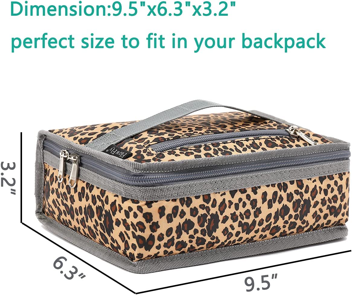 Small Insulated Lunch Box (Color: Leopard)