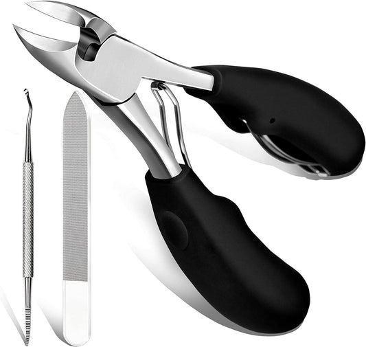 Heavy duty nail clippers for thick nails, color: black