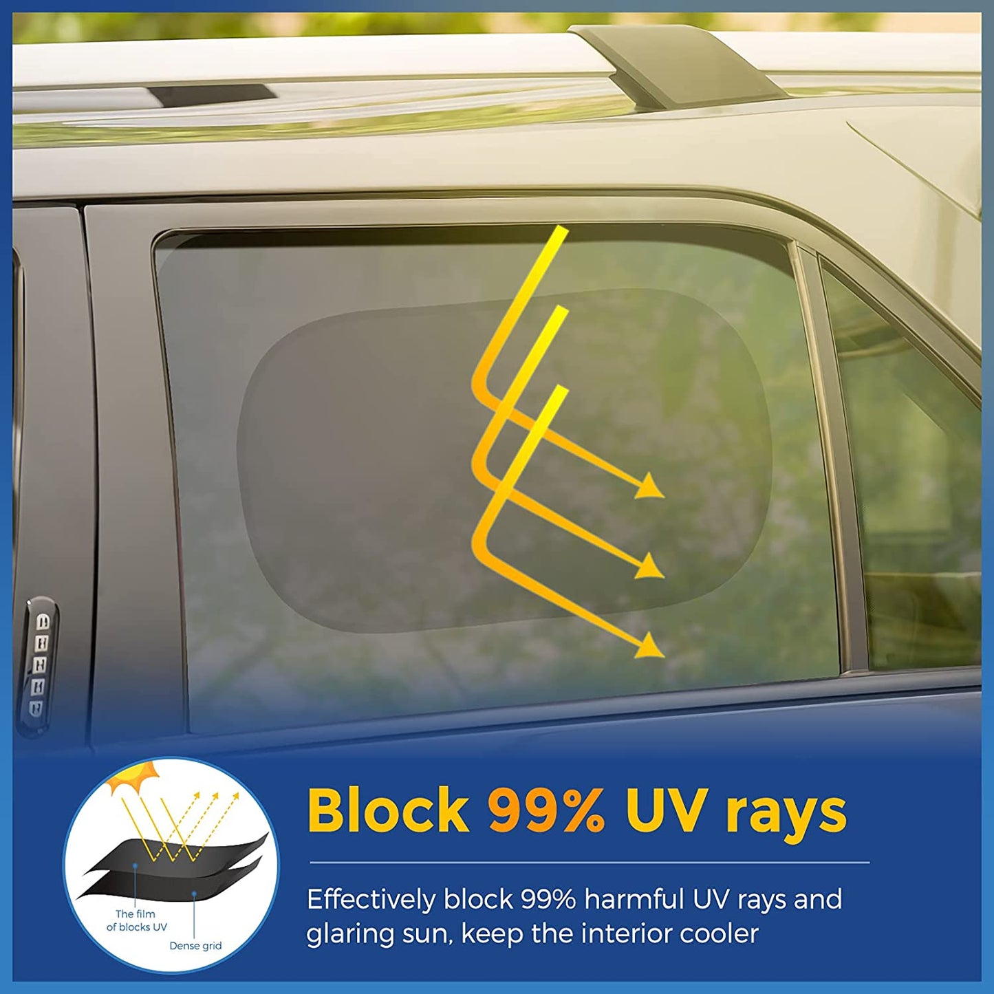 Car window sunshade 4 Pack 21" x 14" for side window protection