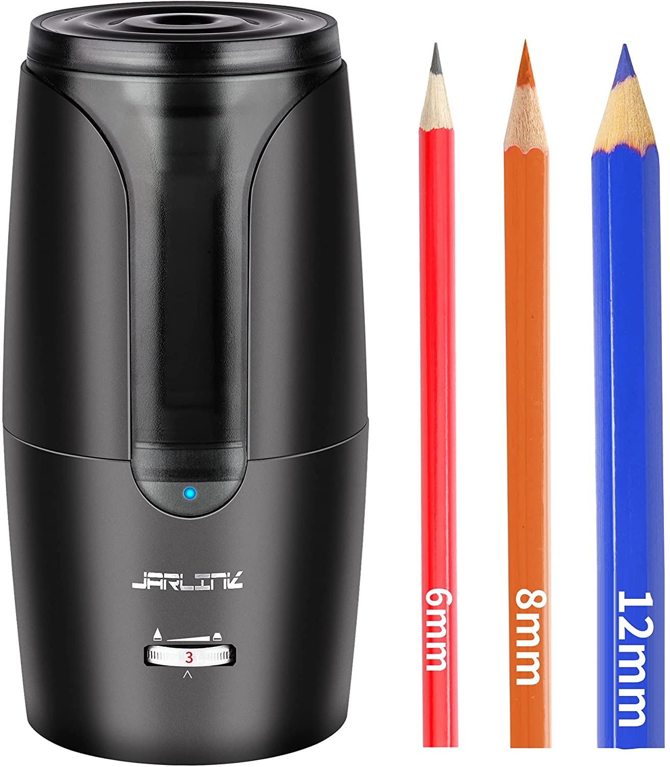 Rechargeable electric pencil sharpener, color (black)