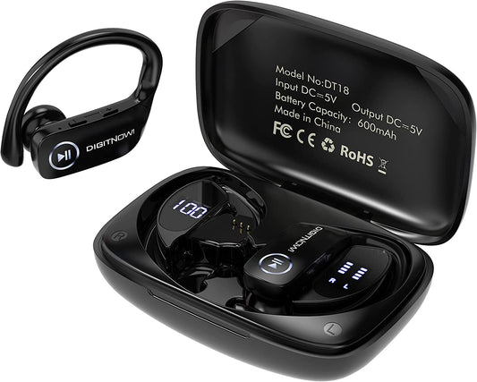 Wireless headphones with LED display, color: B1