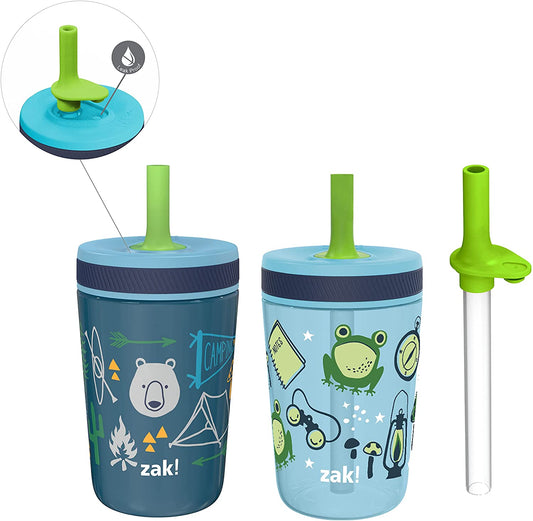 Set of cups, screw lid with straw. 3 Packs. Campout and Camping