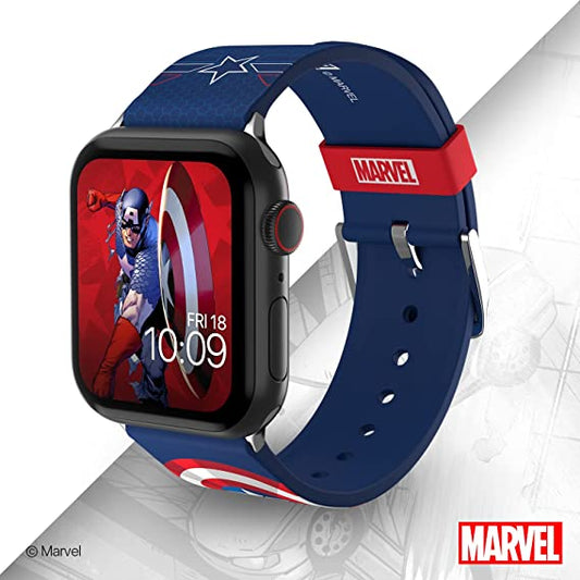 smart watch strap with captain america design